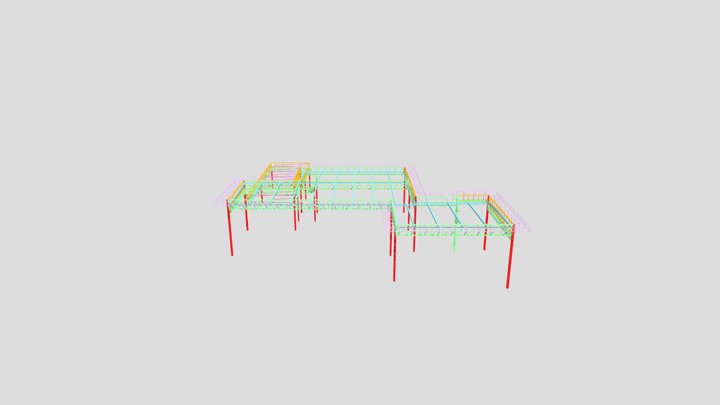 3D ESTRUTURA METALICA STAND REV00 3D Model