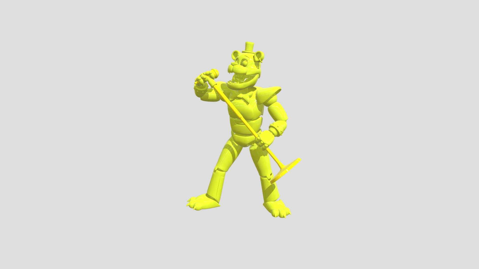golden glamrock freddy statue v2.o