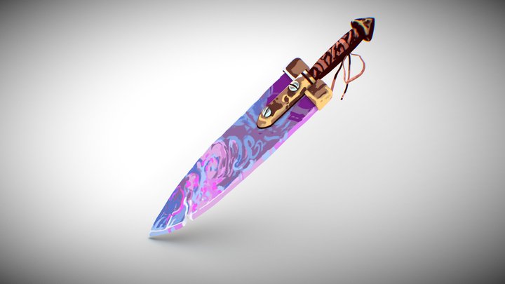Ceramic Stylized Sword 3D Model