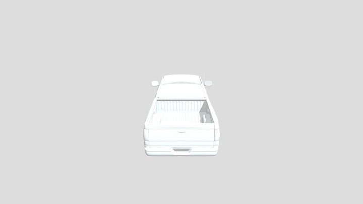 1999 Dodge Dakota Sport (Orange) 3D Model