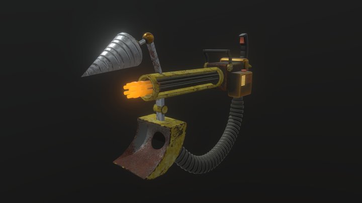 Weapon Project - Mini-NG Gun 3D Model