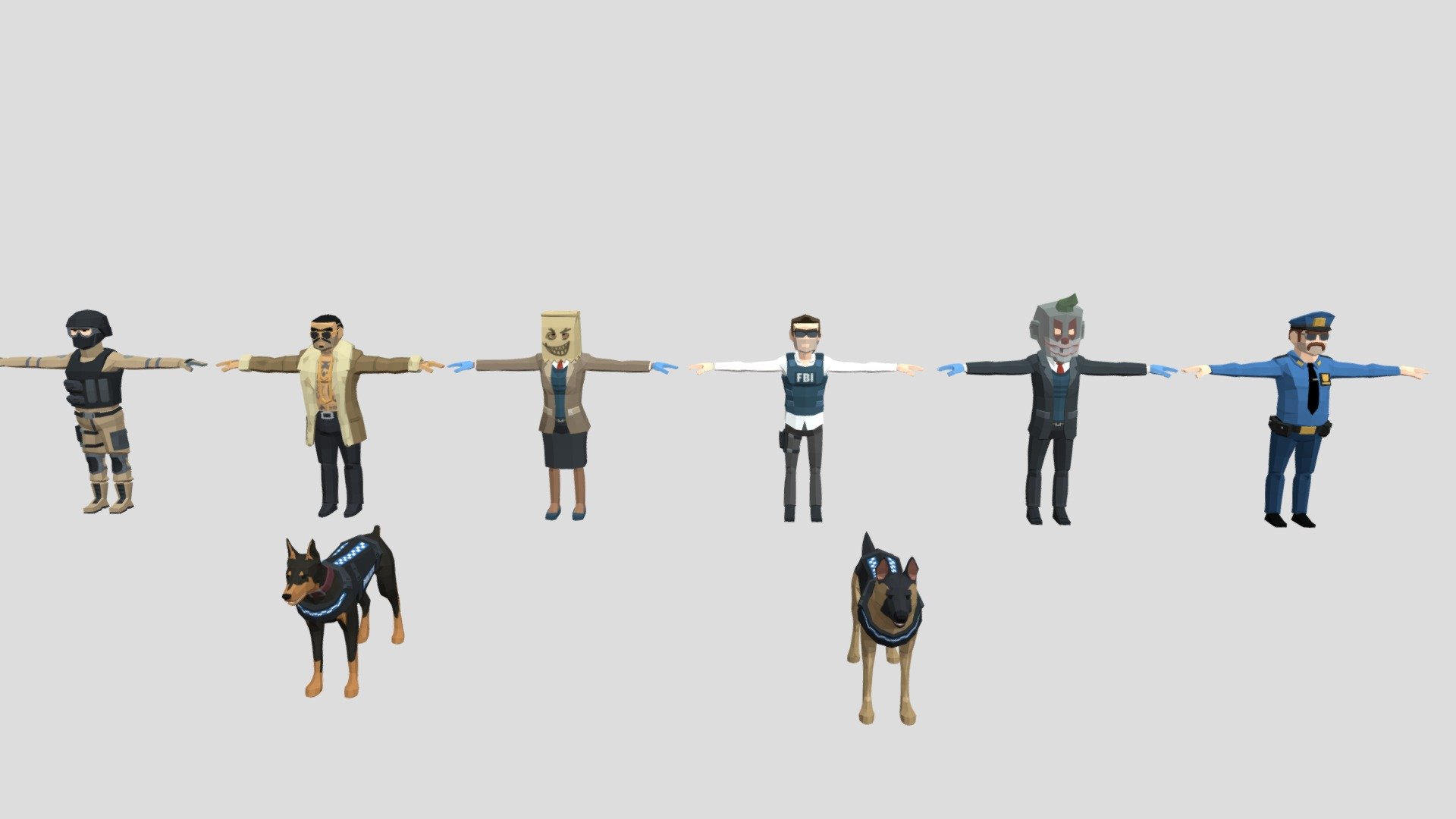 Purchased characters - 3D model by CC (@ccsf) [671d642] - Sketchfab
