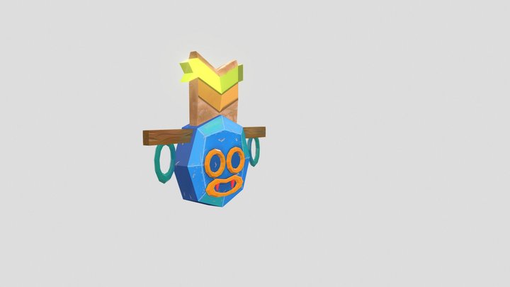 Stylized aztek mask study project 3D Model