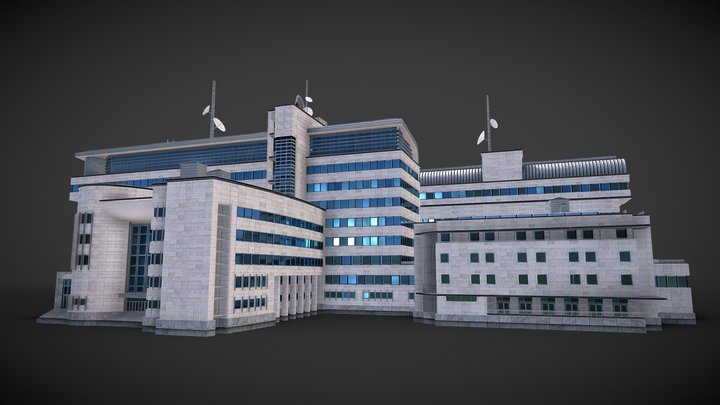 Office Buildings Block 3D Model