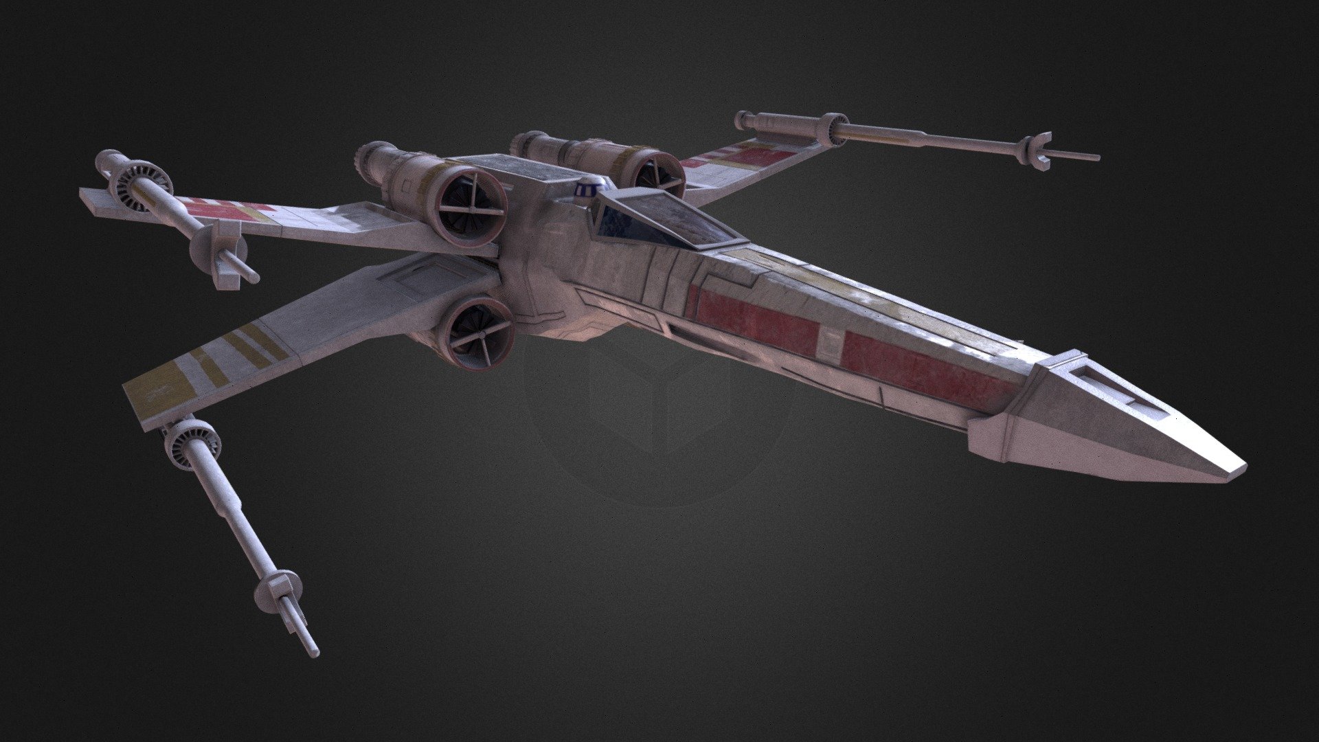 xwingt65 - Download Free 3D model by rajath98 [671e6a7] - Sketchfab