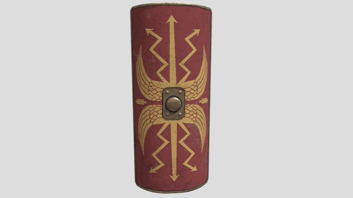 Roman Scutum Shield 3D Model