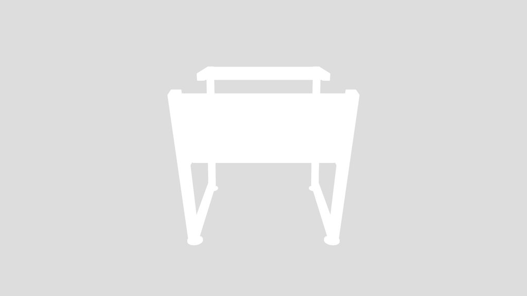 Backed Bench With Attached Table