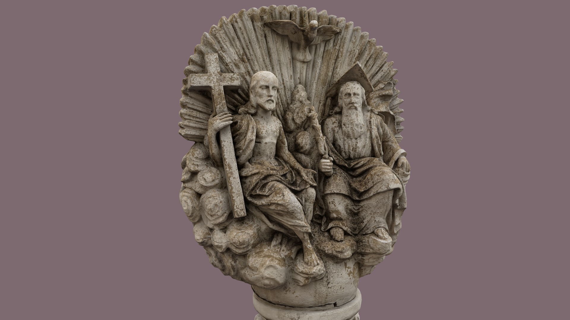 3D model Dreifaltigkeitssäule - This is a 3D model of the Dreifaltigkeitssäule. The 3D model is about a stone sculpture of a man and a woman.