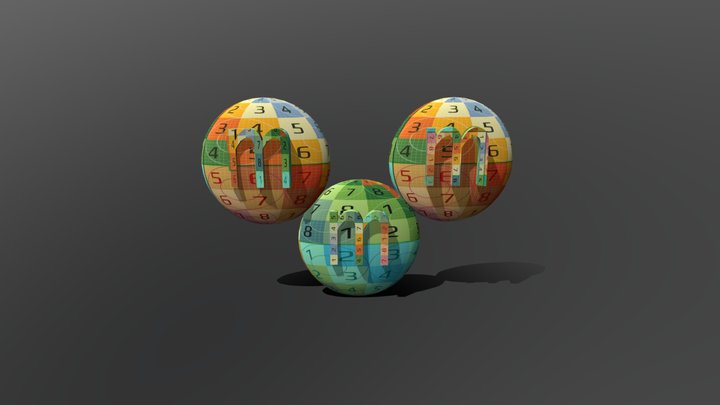 Checkered M&m's 3D Model