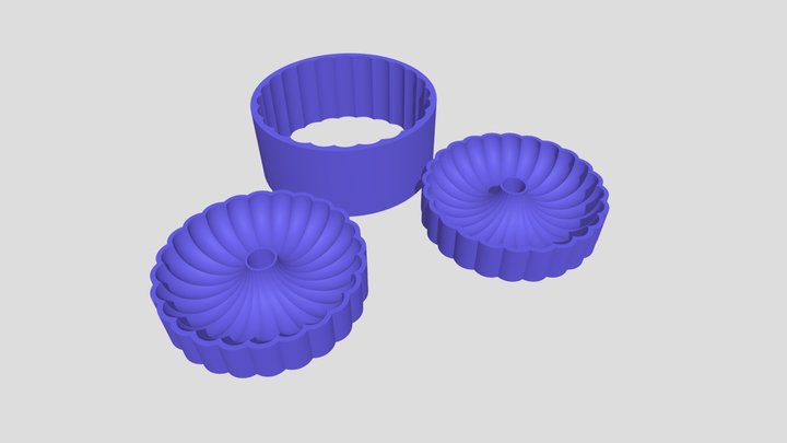 Mold for Bath Bomb Marshmallow Donut 8sm 3D Model
