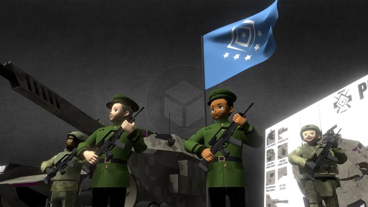 Umerian Army Pose 3D Model