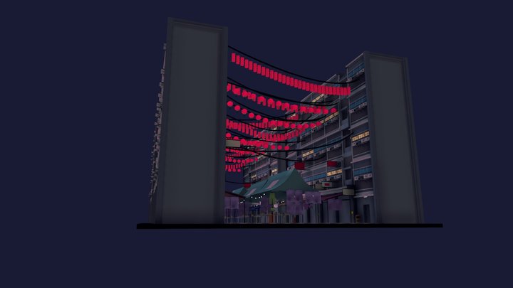 Street Market 3D Model