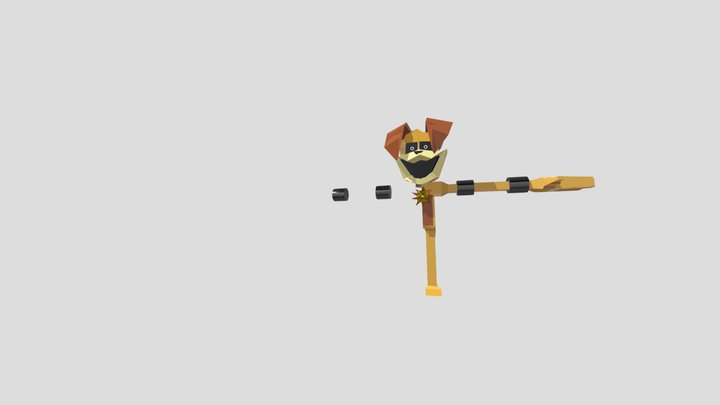 dog day angry critter 3D Model