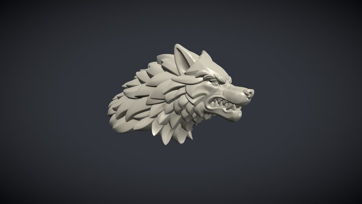 Wolf Head V 3D Model