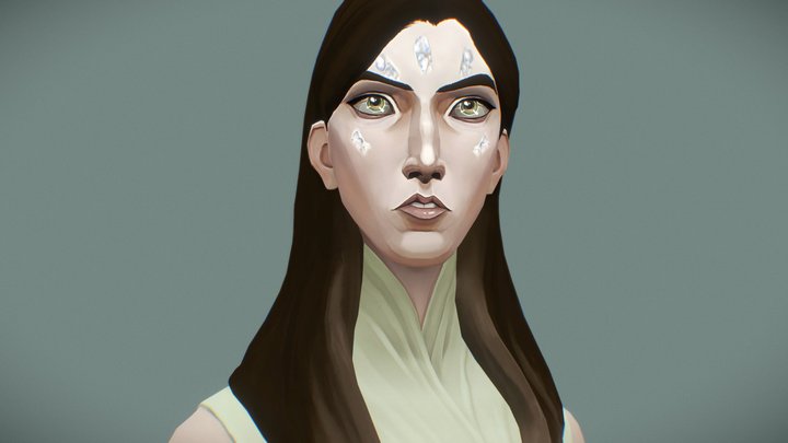 Arcane Fanart - Arcane Style Self Portrait 3D Model