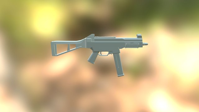UMP-45 Low-Poly 3D Model