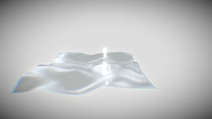 Logo Glitch with geometry mountains lanscape by 3D Model
