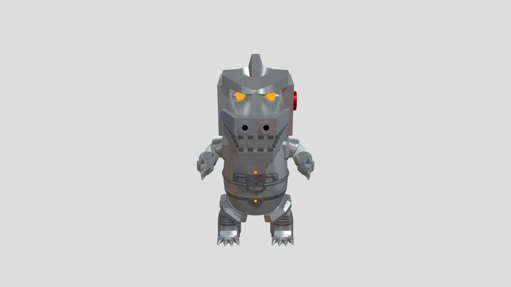 機械哥吉拉（メカゴジラ，Mechagodzilla） 3D Model