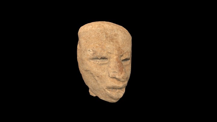 Small Mesoamerican Face Figurine 3D Model