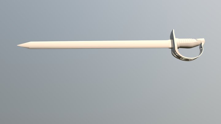 Revolutionary War Sword 3D Model