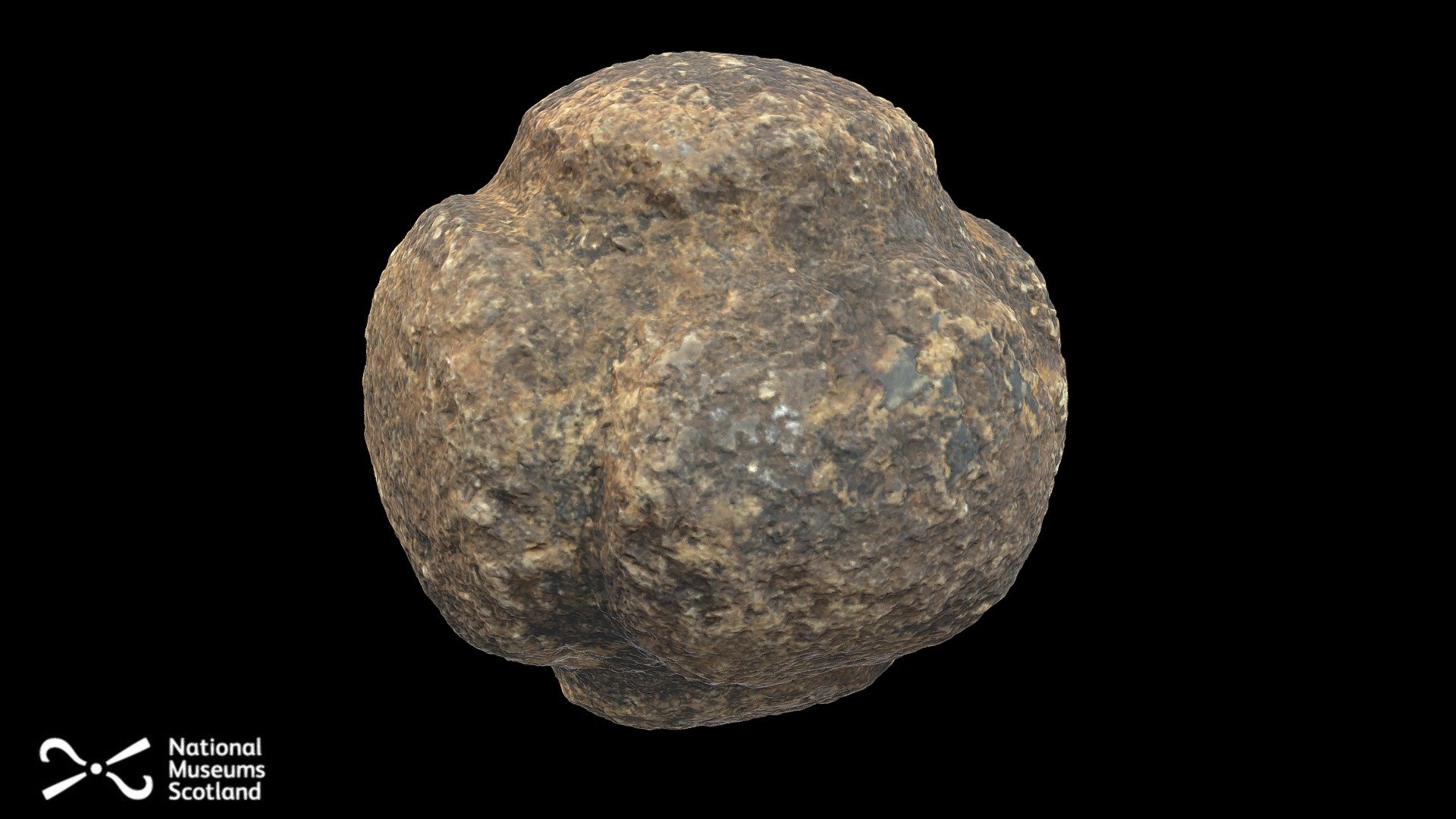 Carved stone ball, Old Meldrum, Aberdeenshire - 3D model by National ...