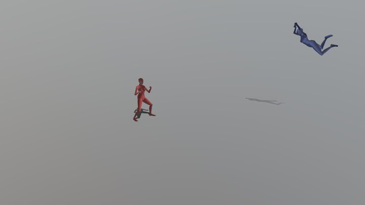 Flying Kick 3D Model