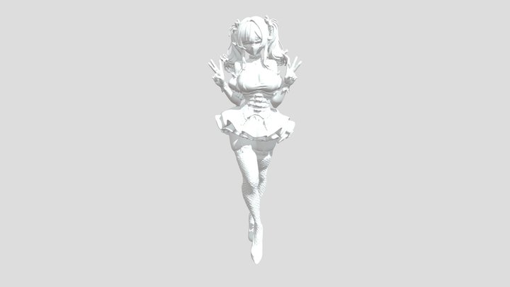 Anime girl character 3D Model