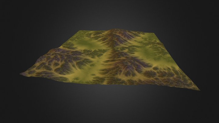 Channelled Terrain 3D Model