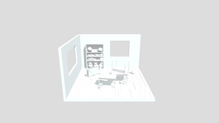 GAM 201 OL3 Ruined Classroom 3D Model
