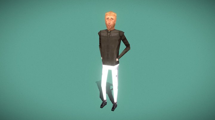PS1 Style low poly character 3D Model