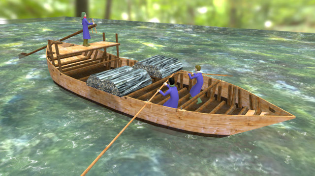 gabare_animation_blender 3D Model