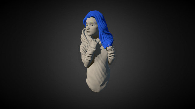 Girl With Blue Eyes 3D Model