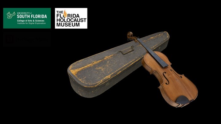 Violin and Case 3D Model