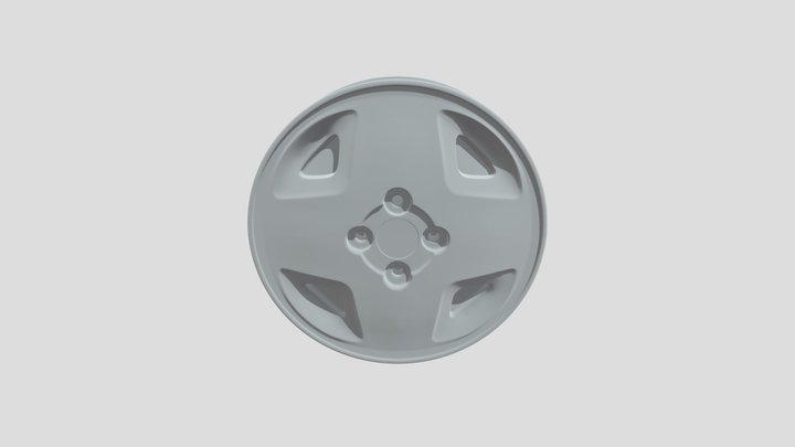 Five-spoke alloy wheel 3D Model