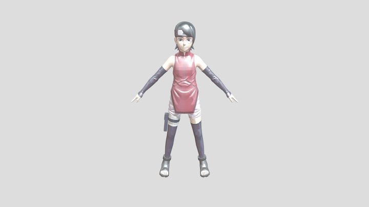 Sarada Uchiha 3D model 3D printable