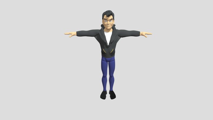Fallout Kings Member T- Pose 3D Model
