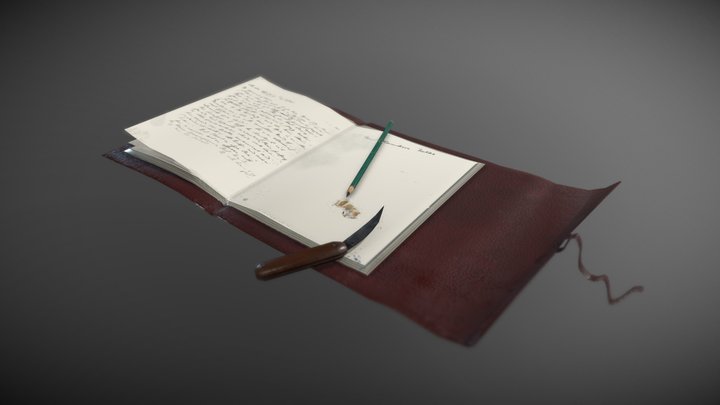 A writer's journal 3D Model