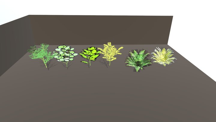 Bush pack - Game Ready 3d plants (FBX,OBJ,GLB)