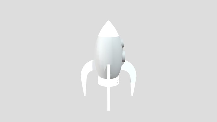 Low Poly Rocket 3D Model