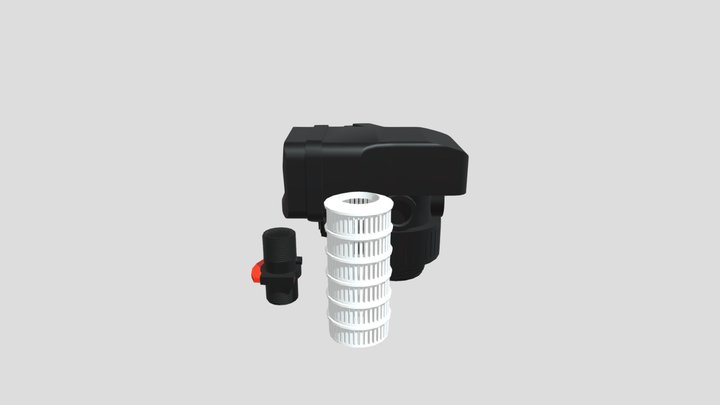 Auto multiport valve - LED 3D Model