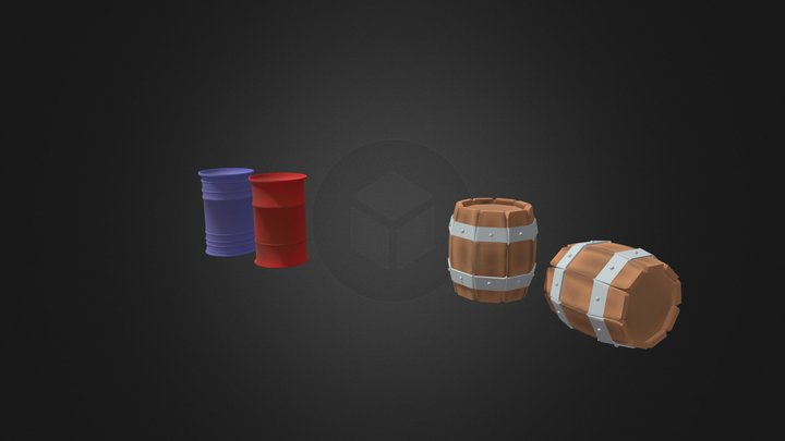 Barrels pack 3D Model