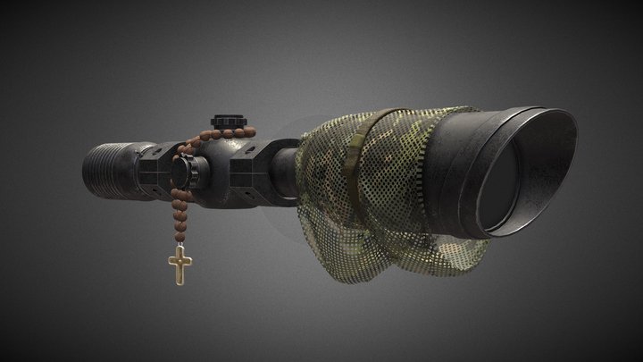 Sniper rifle scope 3D Model
