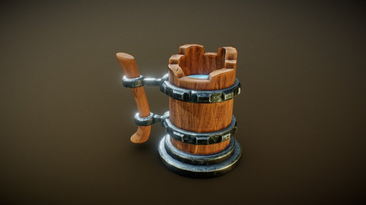 Fantasy Game Style Mug 3D Model