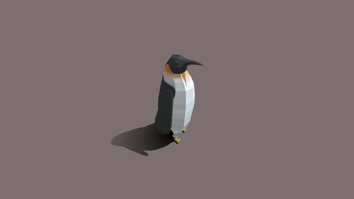 Emperor Penguin Looking Around 3D Model