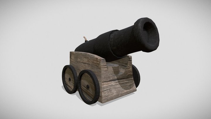 Medieval Cannon 3D Model