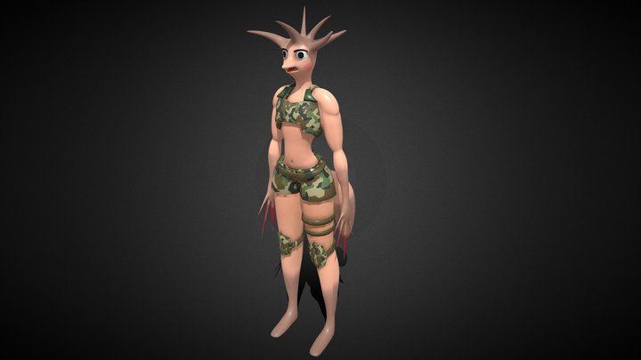 Fox Soldier – Stylized Female Creature Character