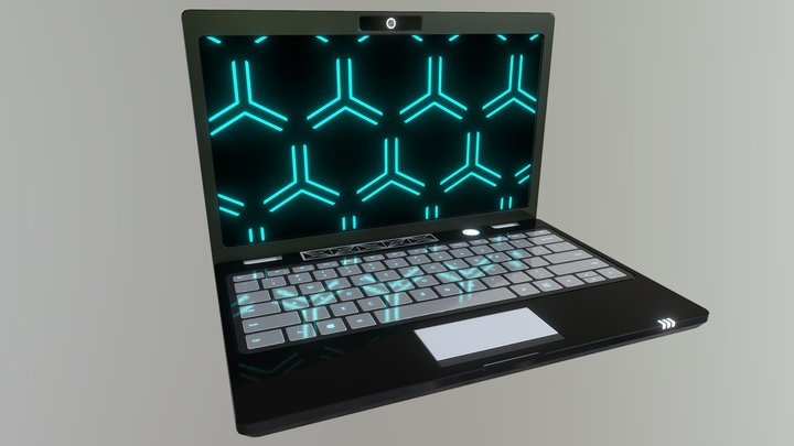 Low Poly Laptop 3D Model