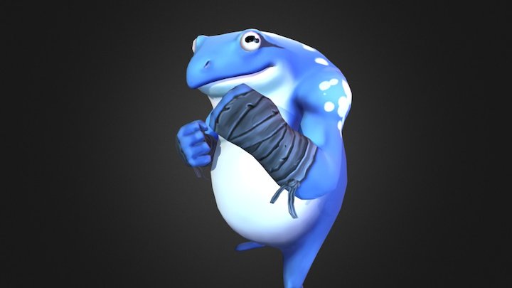 Fighting Frog 3D Model
