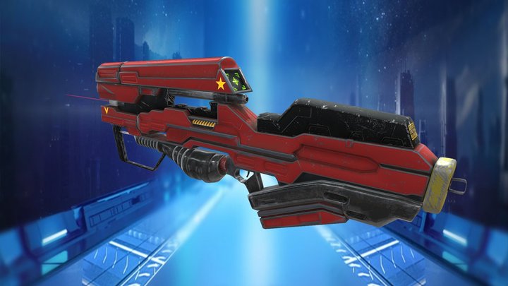 Sci-Fi Rifle 3D Model