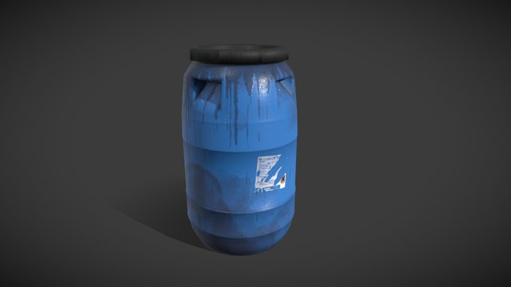 Plastic barrel 3D Model